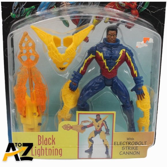 Kenner DC Total Justice Black Lightning with Electrobolt Strike Cannon MOC - Picture 4 of 12